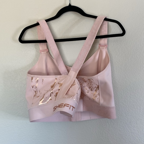 Shefit Flex sports bra pink rose gold women’s 6 Luxe 6 XL EUC blush - Picture 5 of 6